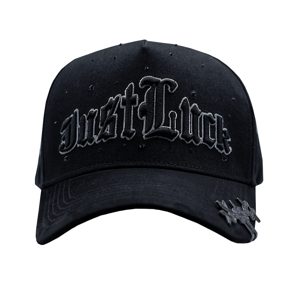 GORRA JUST LUCK DOGS BLACK