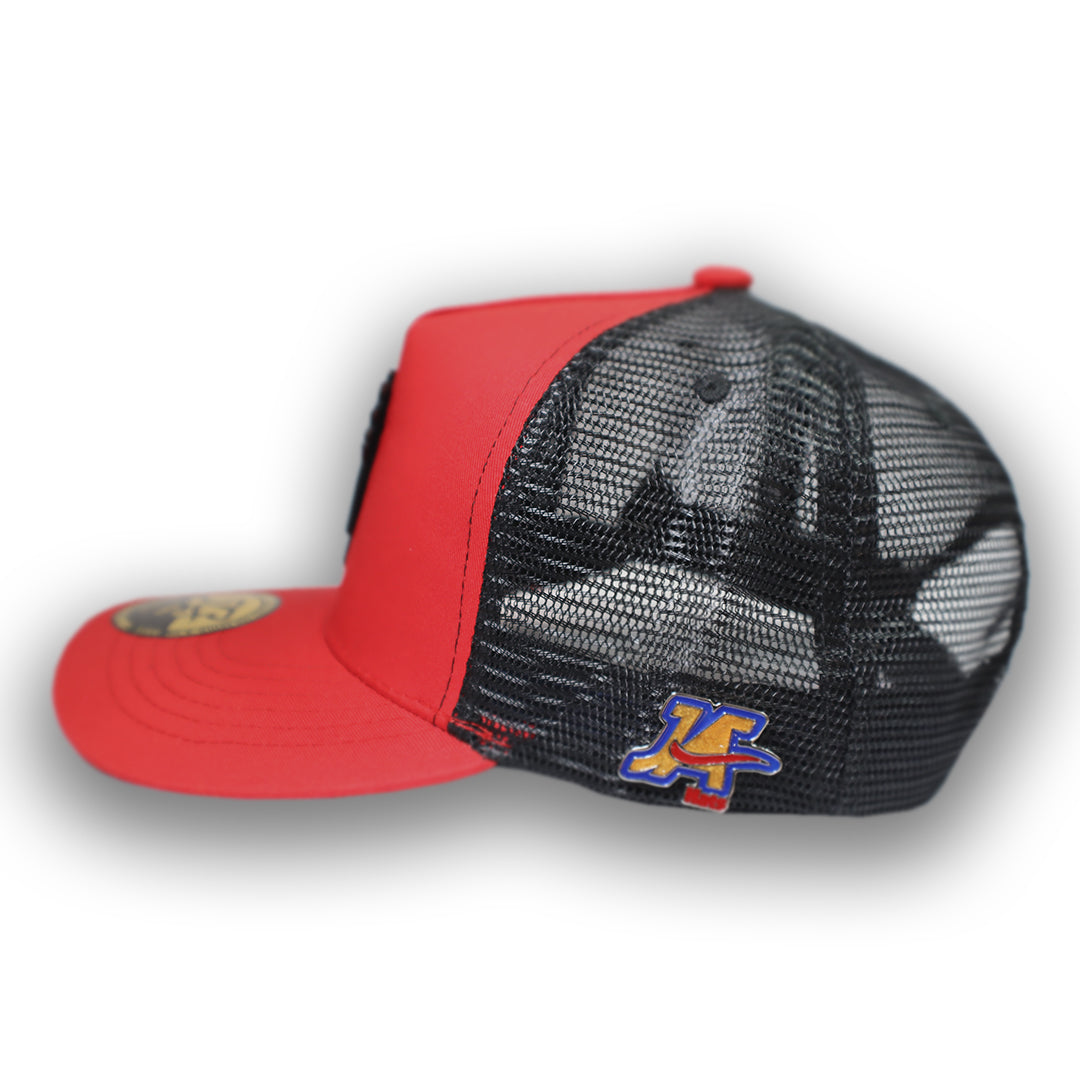 GORRA JA HATS BLACK JACK RED TRUCKER 1Iron Trendy