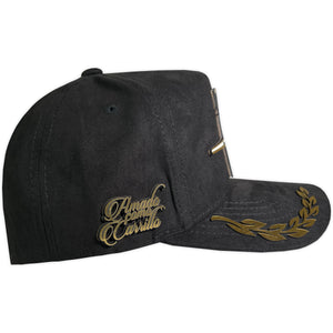 GORRA VAGO STYLE AMADO CARRILLO GOLD LAUREL PLACA GAMUZA