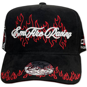 GORRA CULICHI CAPS EMFIRE RACING BLACK GAMUZA