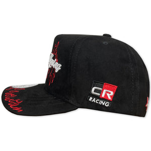 GORRA CULICHI CAPS EMFIRE RACING BLACK GAMUZA