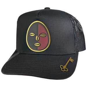 GORRA VAGO STYLE ELEGUA BLACK/RED UNDER CURVA MALLA