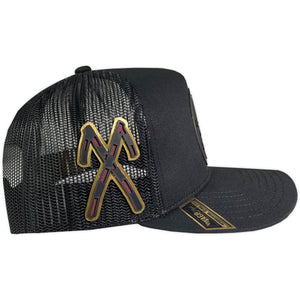 GORRA VAGO STYLE ELEGUA BLACK/RED UNDER CURVA MALLA