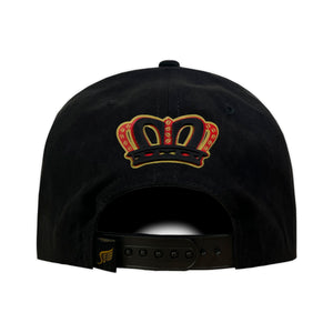 Gorra Vago Style Elegua Black/Red Under Suede Curva de Gamuza