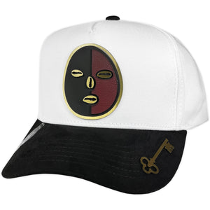 GORRA VAGO STYLE ELEGUA WHITE/BLACK/RED UNDER CURVA MALLA