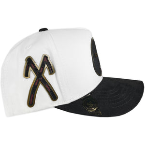 GORRA VAGO STYLE ELEGUA WHITE/BLACK/RED UNDER CURVA MALLA