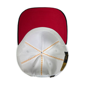 GORRA VAGO STYLE ELEGUA WHITE/BLACK/RED UNDER CURVA MALLA