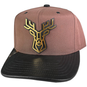 GORRA VAGO STYLE HUMILDAD BROWN/BLACK LEATHER PLANA