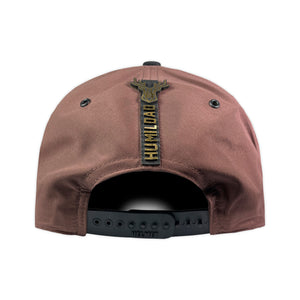 GORRA VAGO STYLE HUMILDAD BROWN/BLACK LEATHER PLANA