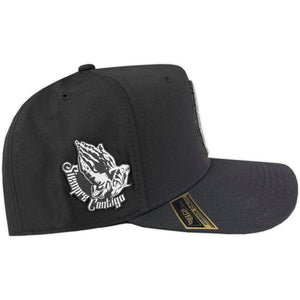 GORRA VAGO STYLE JUDAS WHITE/BLACK STRECH CURVA