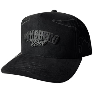 GORRA VAGO STYLE RANCHERO VIBES BLACK FULL SUEDE GAMUZA