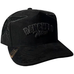GORRA VAGO STYLE RANCHERO VIBES BLACK FULL SUEDE GAMUZA