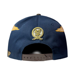 GORRA VAGO STYLE RANCHERO VIBES NAVY/BROWN GAMUZA