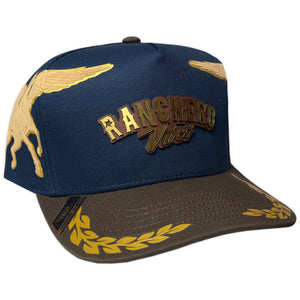 GORRA VAGO STYLE RANCHERO VIBES NAVY/BROWN GAMUZA