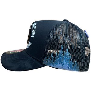 Gorra MVC WORK NOW CRY LATER BLACK MALLA VISERA CURVA