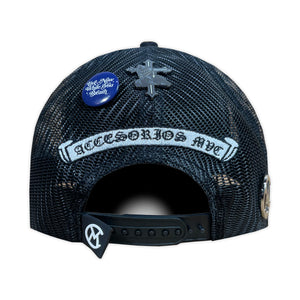 Gorra MVC WORK NOW CRY LATER BLACK MALLA VISERA CURVA