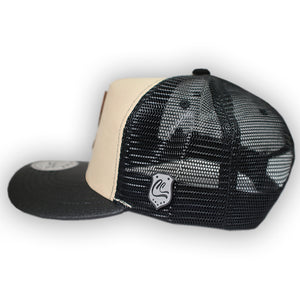 GORRA CULICHI CAPS EL HALCON BEIGE TRUCKER