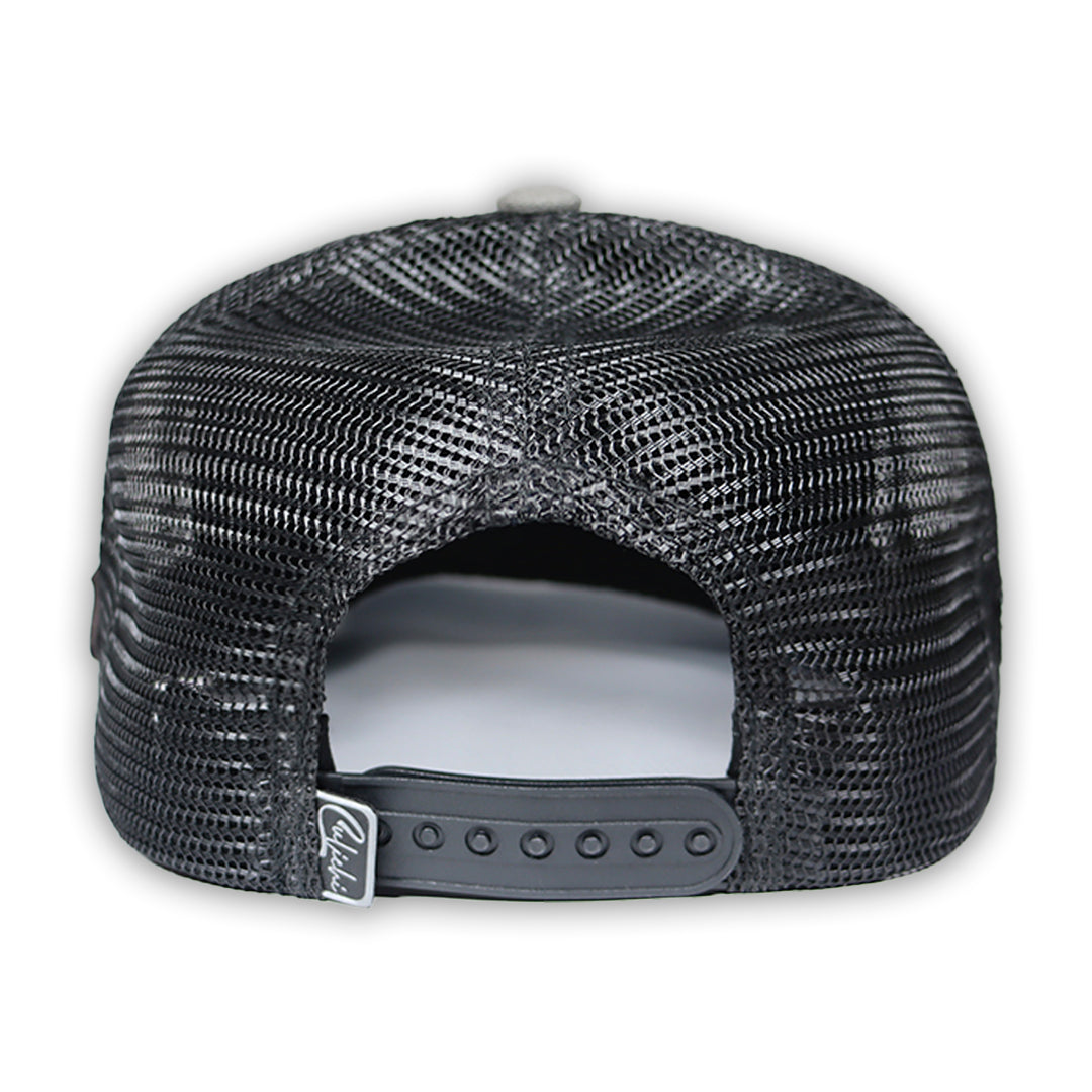 GORRA CULICHI CAPS EL HALCON GRAY TRUCKER GOMA