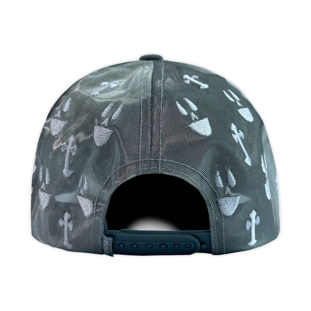 Gorra BY JACC IDEAS GAMUZA MALLA GRIS