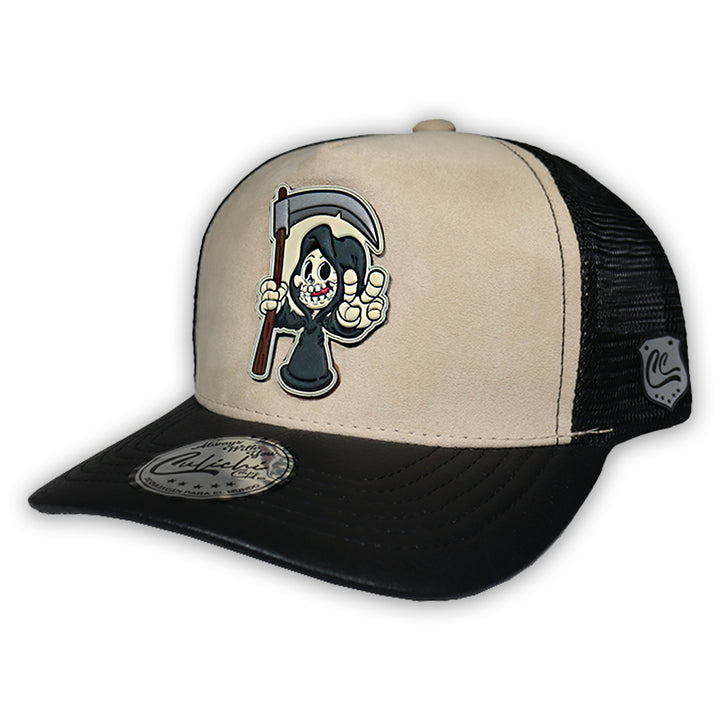 GORRA CULICHI CAPS DEAD SKULL BEIGE TRUCKER