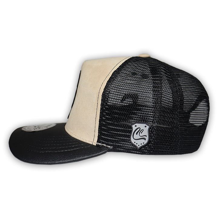 GORRA CULICHI CAPS DEAD SKULL BEIGE TRUCKER