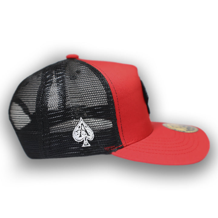 GORRA JA HATS BLACK JACK RED TRUCKER