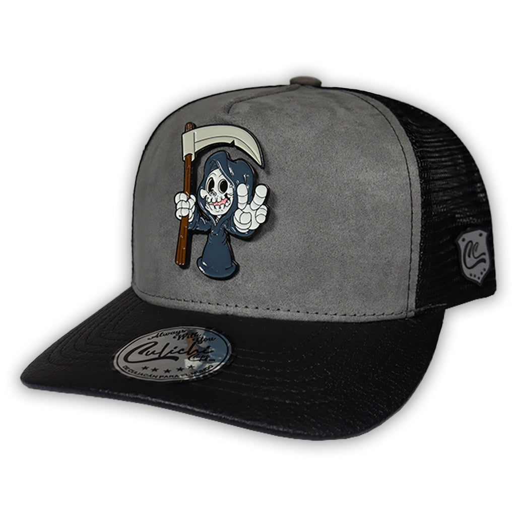 GORRA CULICHI CAPS DEAD SKULL PLACA GRAY TRUCKER