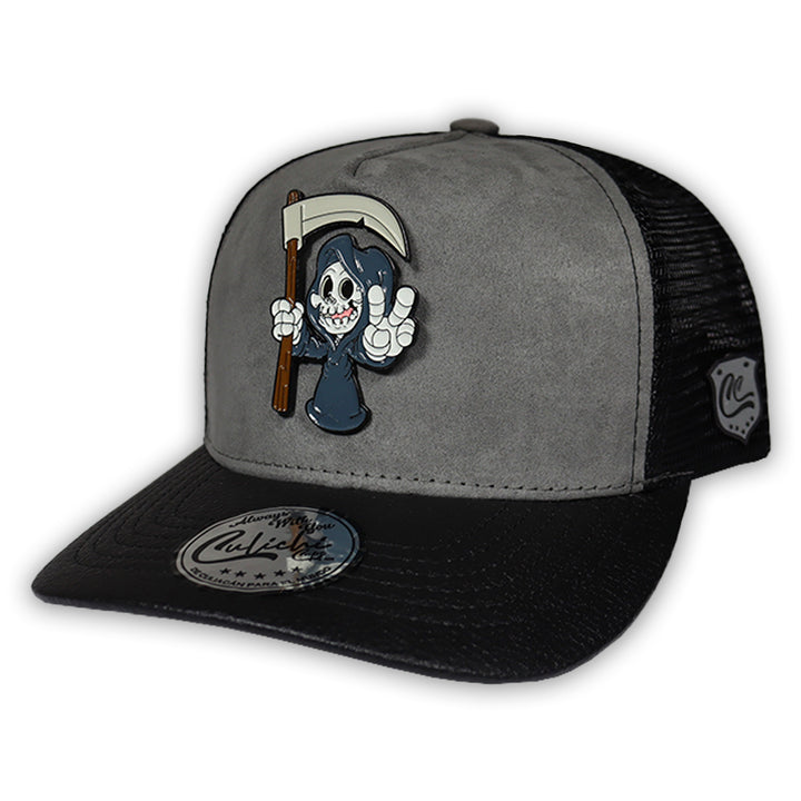 GORRA CULICHI CAPS DEAD SKULL GRAY TRUCKER