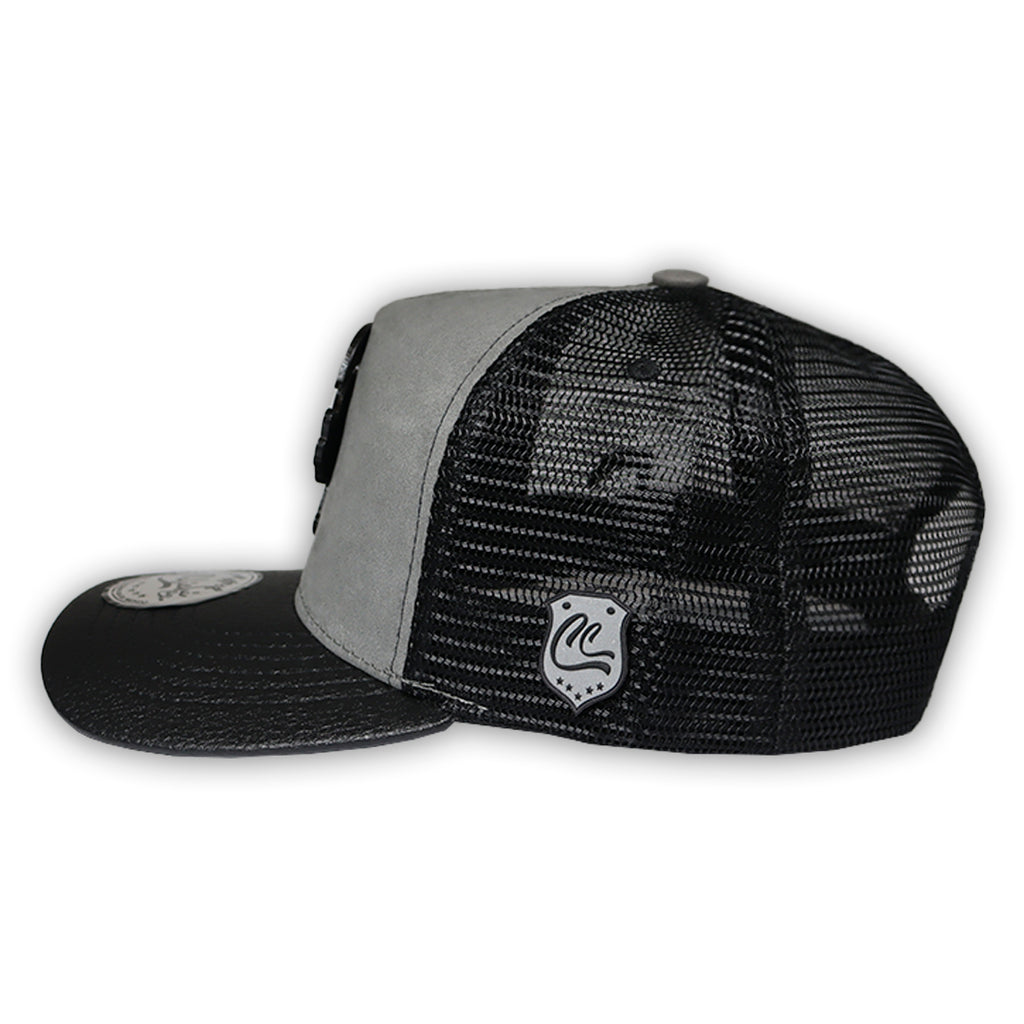 GORRA CULICHI CAPS DEAD SKULL PLACA GRAY TRUCKER