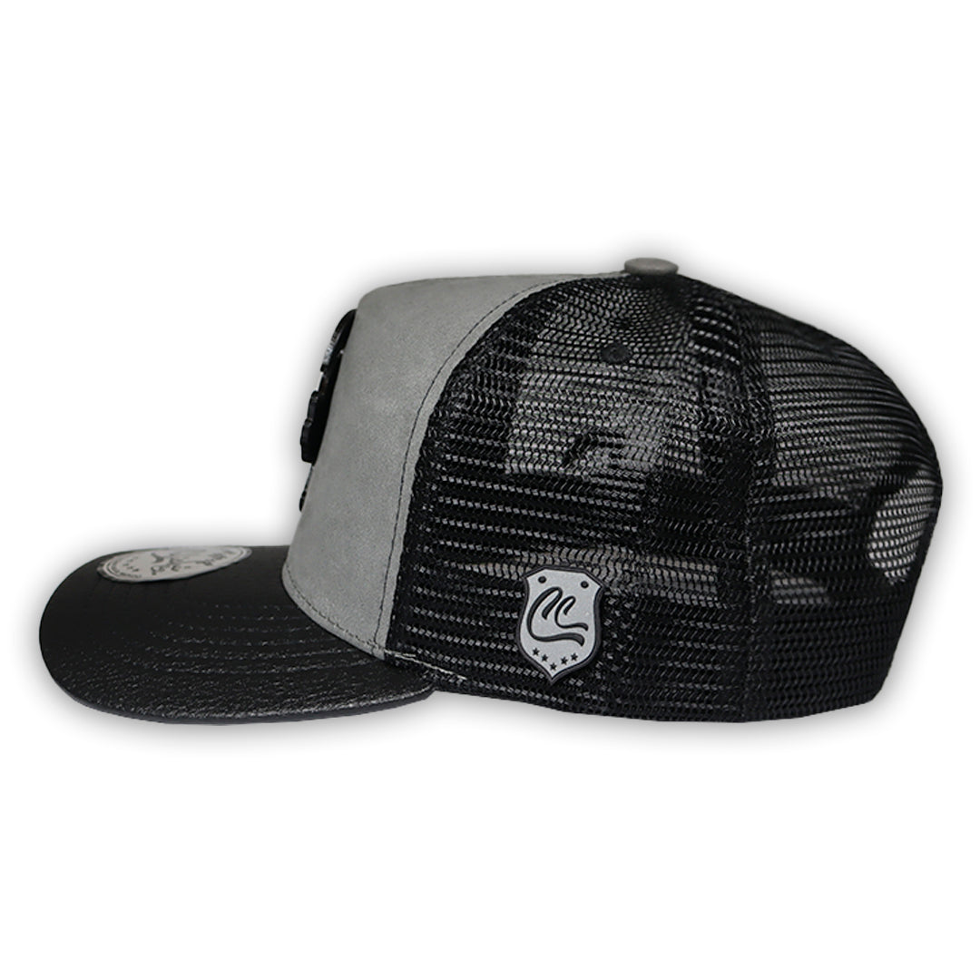 GORRA CULICHI CAPS DEAD SKULL PLACA GRAY TRUCKER