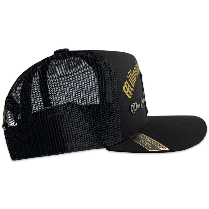 Gorra Vago Style 1% Negra Gabardina y Malla Curva