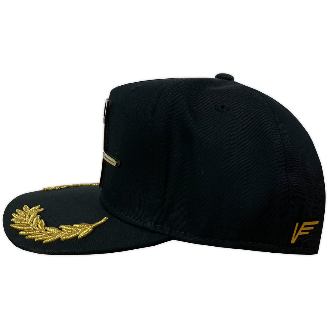 Gorra Vago Style Amado Carrillo Black/Gold Laurel Curva