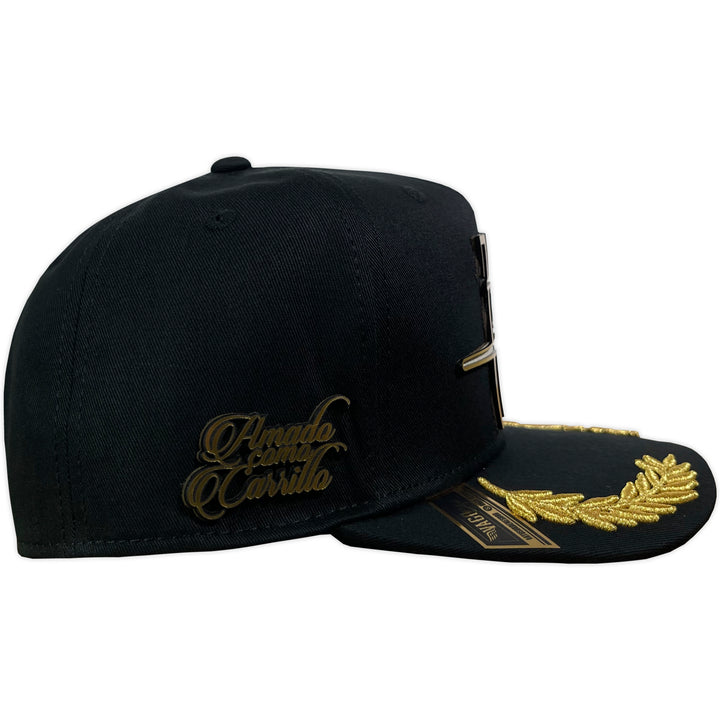 Gorra Vago Style Amado Carrillo Black/Gold Laurel Curva