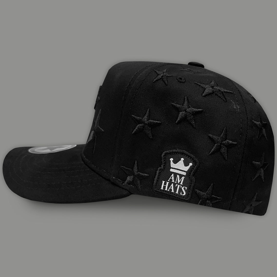 GORRA AM HATS COW SKULL BLACK CRYSTAL