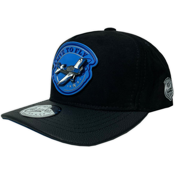 Gorra Culichi Caps kids Avioneta gamuza negra