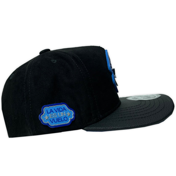 Gorra Culichi Caps kids Avioneta gamuza negra