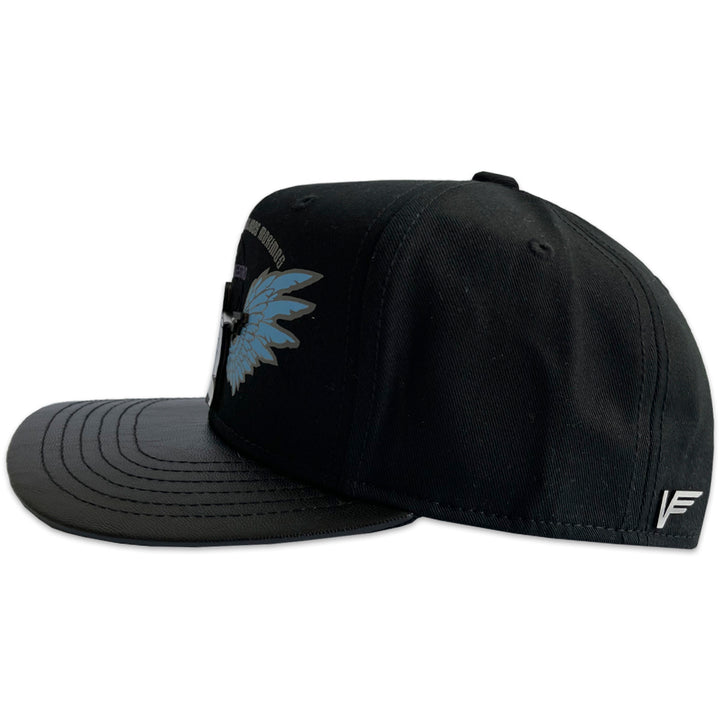 Gorra Vago Style Azul Negra Gabardina Curva Vinipiel