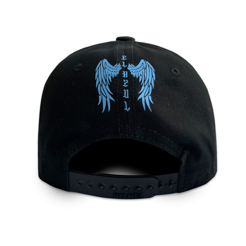 Gorra Vago Style Azul Negra Gabardina Curva Vinipiel