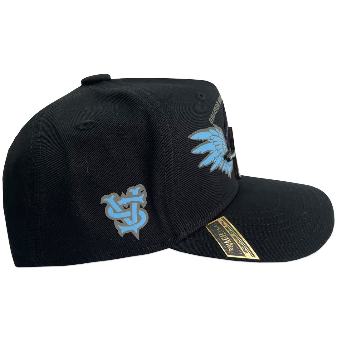 Gorra Vago Style Azul Negra Visera Azul Curva