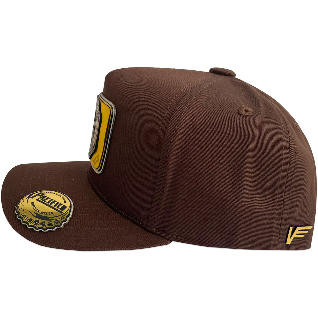 Gorra Vago Style Ballenita Brown Gabardina Visera Curva