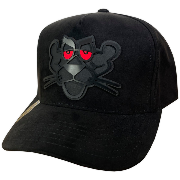 Gorra Vago Style Black Panther Black/Red Under Suede Curva de Gamuza