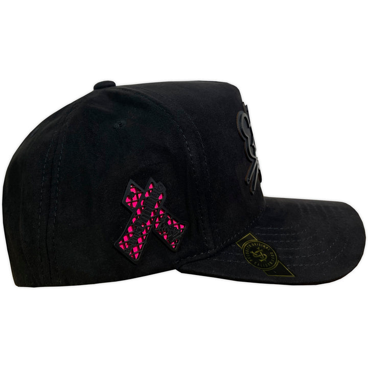 Gorra Vago Style Black Panther Black/Red Under Suede Curva de Gamuza