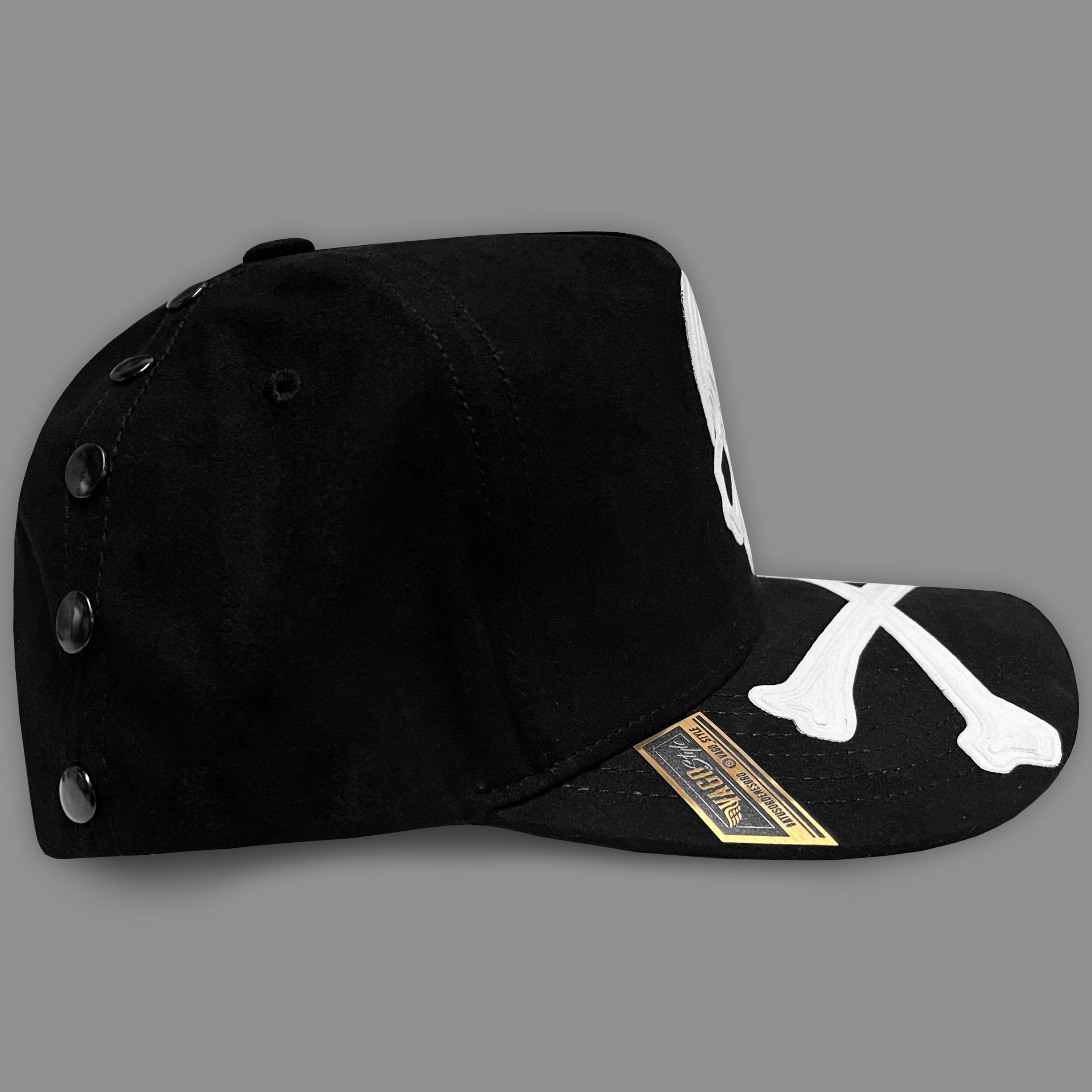 GORRA VAGO STYLE BONES FULL SUEDE CURVA TELA
