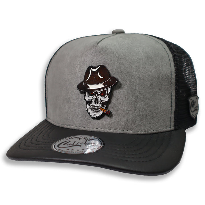 Gorra Culichi Caps Gray Skull Trucker