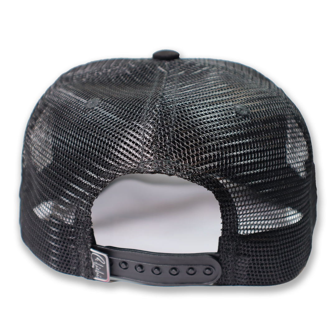 GORRA CULICHI CAPS BLACK SKULL TRUCKER