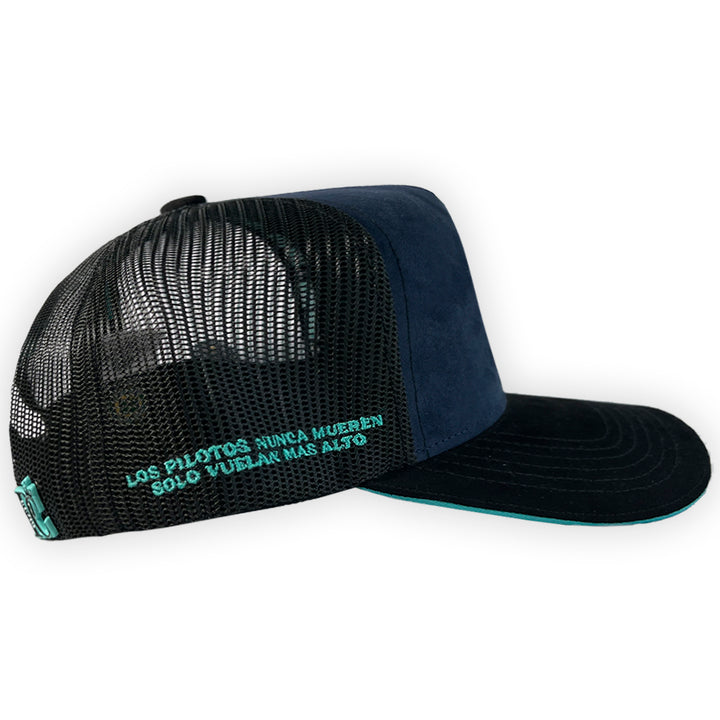 Gorra Pigui Cessna Black And Blue Curva Maya