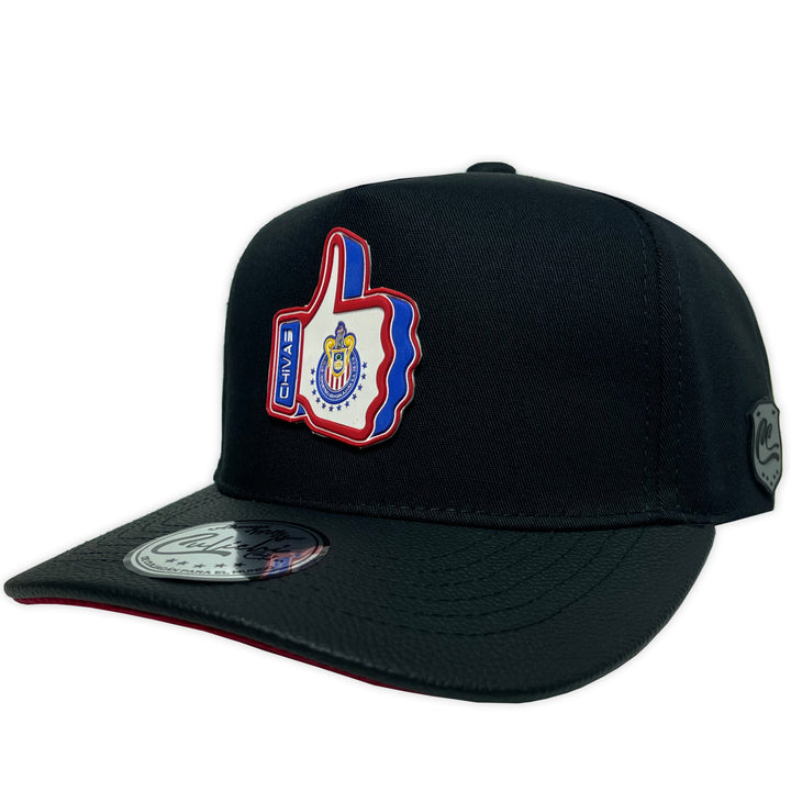 Gorra Culichi Caps Chivas Goma Gabardina Negra