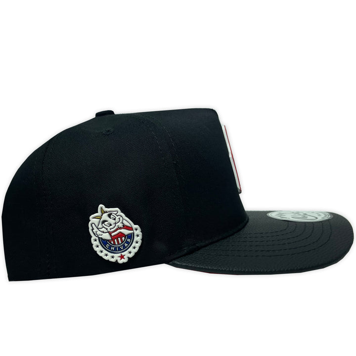 Gorra Culichi Caps Chivas Goma Gabardina Negra