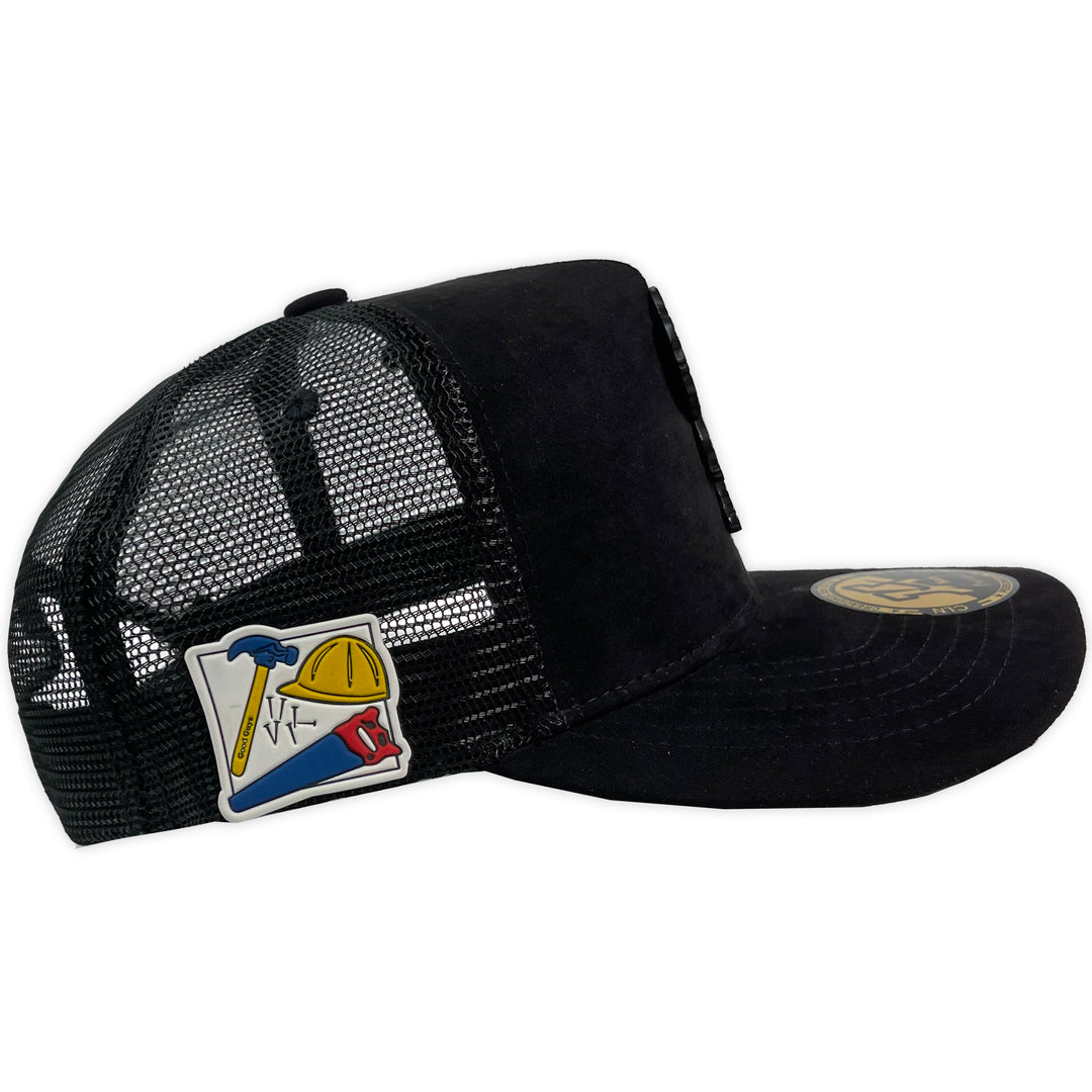 Gorra ja hats chucky gamuza negra trucker