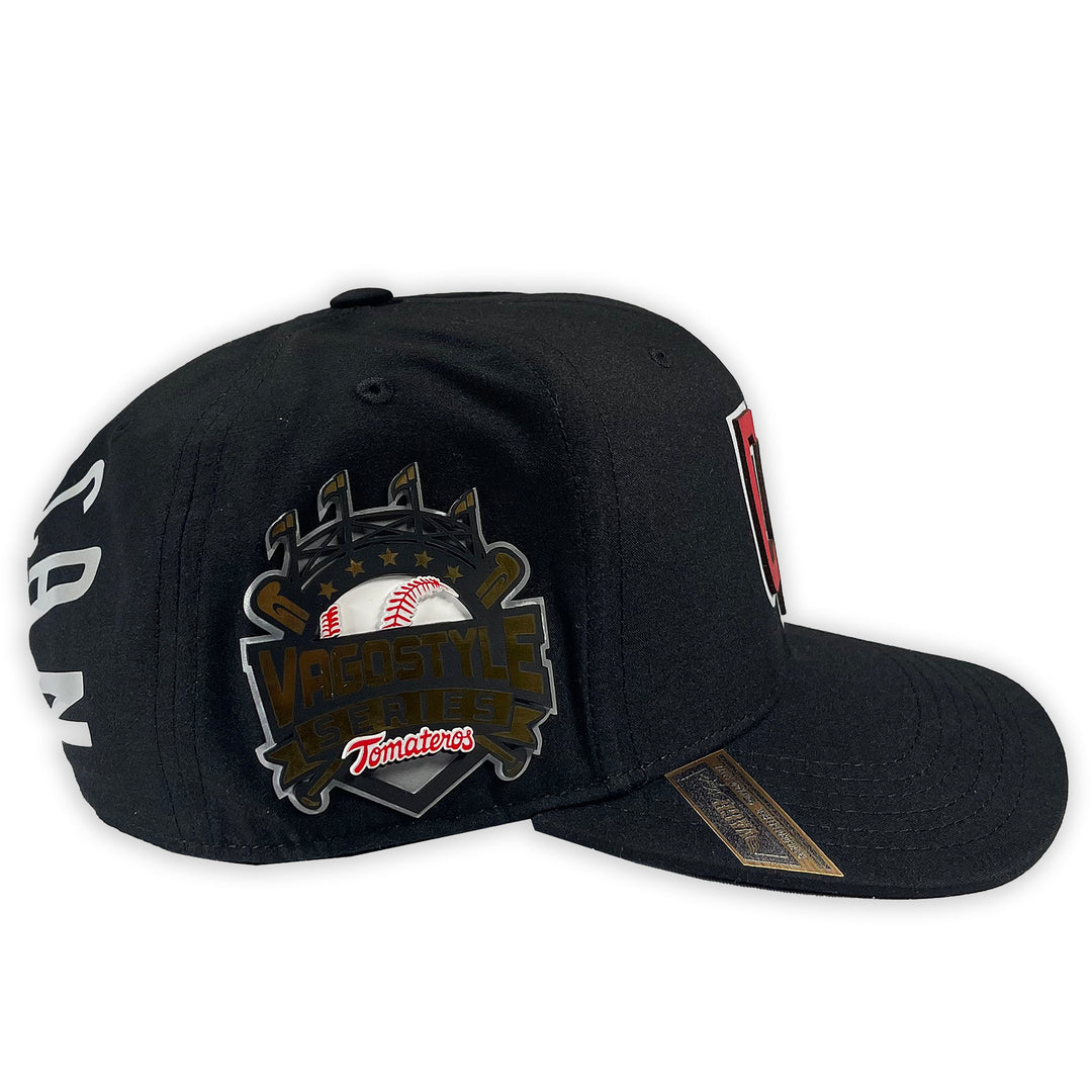 GORRA VAGO STYLE CULIACAN SERIES  PIEL DE DURAZNO NEGRA